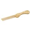 ZJchao Mustache Comb, Beard Comb Folding Foldable Zinc Alloy Prevent Static for Hairdressing (Gold) view 1