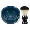 CIMAXIC 2Pcs Men's Grooming Shaving Kit Ceramic Shaving Bowl and Soft Bristle Brush for Rich Lather Corrosion-resistant Material Portable Design for Travel and Daily Use view 1