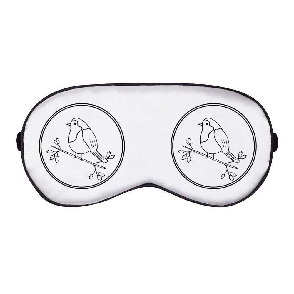 Azeeda 'Christmas Robin with Berries' Sleep/Travel Eye Mask (EY00033914)