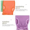 BUTIFULSIC 4pcs Double-sided Exfoliating Bath Gloves for Body Scrub Skin-friendly Hand Scrub Mitts with Rich Foaming Action Lightweight and Shower Washcloths for Men and Women view 3