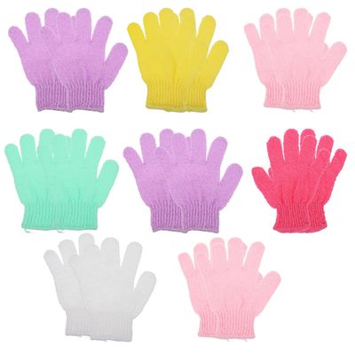 BUTIFULSIC 16Pcs Double Sided Exfoliating Gloves for Body Bath Scrubber Gloves Gentle Dead Skin Removal Suitable for Men and Women Soft Protective Shower for Neck Shoulders Feet Cleaning