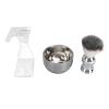 Brrnoo Shaving Brush Kit Men Premium Synthetic Hair Brush Shaving Bowl Brush Holder for Barber Travel Hotel Stylish Resin Handle Easy Grip Lightweight Portable Beard Grooming Set view 2