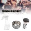 Brrnoo Shaving Brush Kit Men Premium Synthetic Hair Brush Shaving Bowl Brush Holder for Barber Travel Hotel Stylish Resin Handle Easy Grip Lightweight Portable Beard Grooming Set view 3