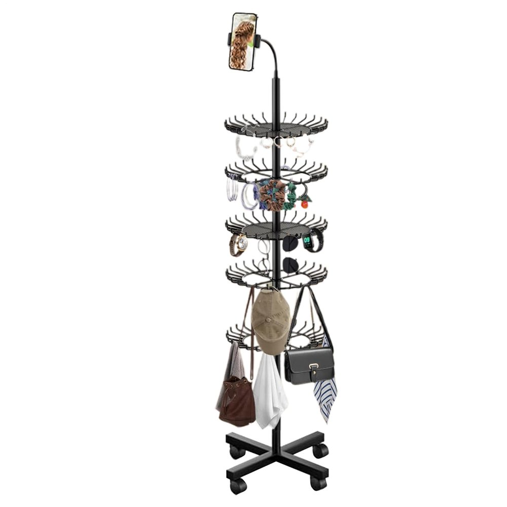Hair Rack,Height Adjustable Organizer - Display Stand - for Home Workstation Braiding Service Extension Installation Mobile Styling Beauty Training Professional Competition