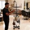 Braiding Hair Rack Stand | Height Adjustable Organizer - Display Stand | for Home Workstation Braiding Service Extension Installation Mobile Styling Beauty Training Professional Competition view 2