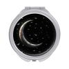 QVHCCNNDI Crescent Moon on Black Background Travel Makeup Mirror 1x/2x Magnification Compact Mirrors Portable Pocket Mirror for Women 2.4 Inch Folding Handheld Mirrror 2-Sided Circle Cosmetic Mirrors view 1