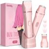 Bikini Trimmer for Women, Dovety 3 in 1 Painless Electric Razors for Women, Rechargeable Pubic Hair Trimmer Electric Shaver for Legs Body Facial Hair, IPX7 Waterproof, Ceramic Blade, USB Charge Dock view 1