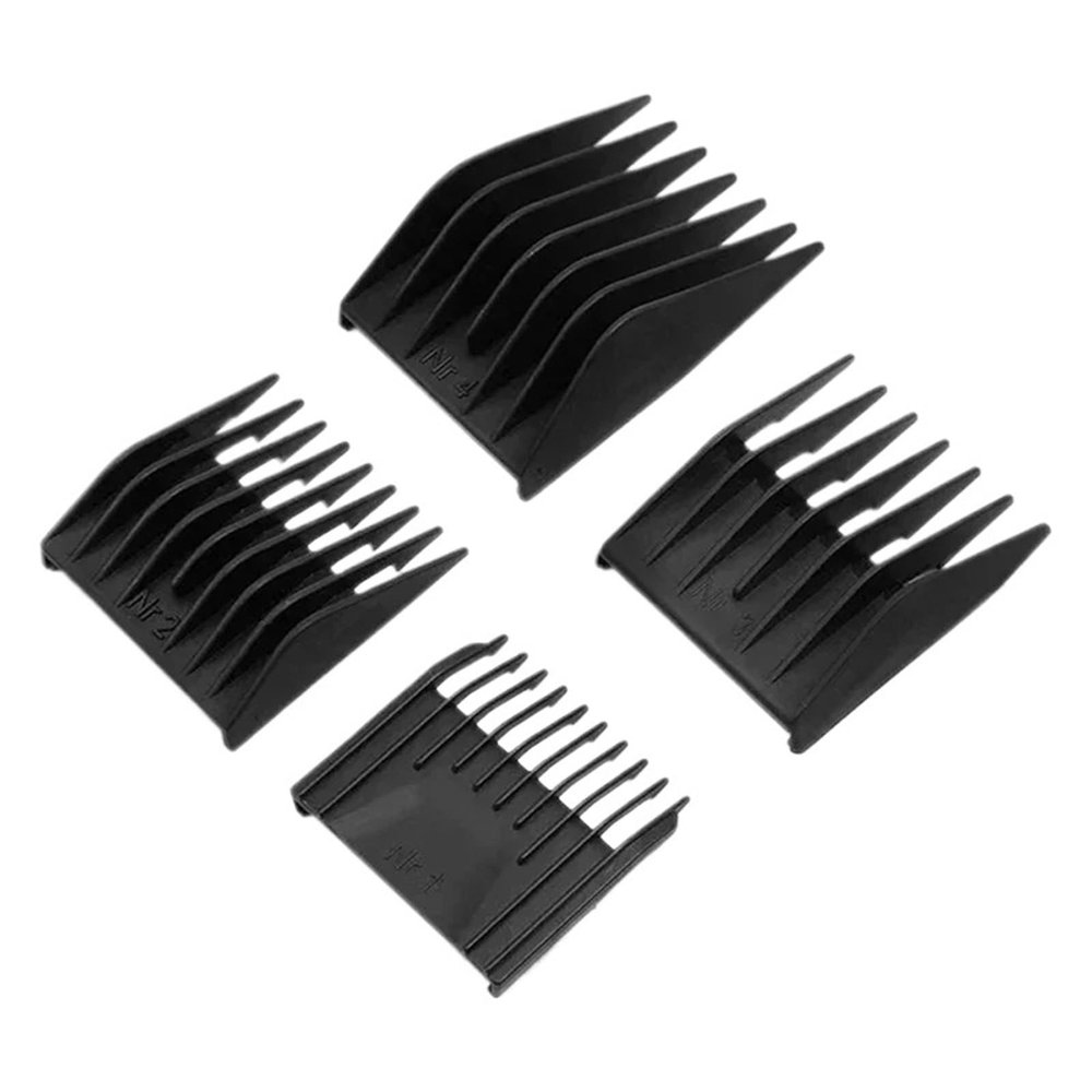 4pcs/set 3/6/9/12mm Hair Trimmer Electric Shaving Limit Comb Set Kit Compatible For Moser1400 Series Shaving Machine Replacement Combs
