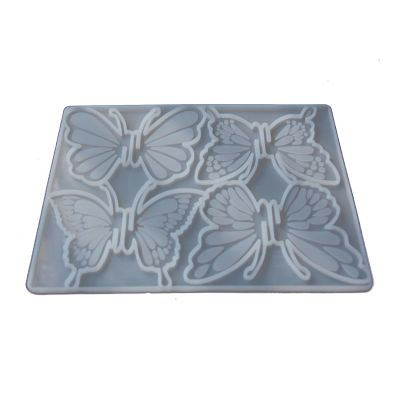 4 Part Interconnected Elastomer Cast For Stereoscopic Butterfly Hair Clamps Rosin Crafting Artisanal Addons