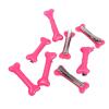 1-6pcs Black White Bone Hairpins Women Sweet Gril Y2K Lovely Headwear Barrettes Hair Band Funny Vivid Dog Bones Side Clip Pins(Rose pink,2pcs) view 1