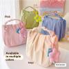 1 Piece Pleated Cute Cloud Makeup Bag Floral Cosmetic Bag Korean INS Fashion Cosmetics Case Hanger Toiletry Bags Portable Makeup Pouch view 4