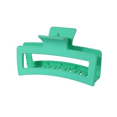 13CM Oversized Solid Color Square Frosted Hair Shark Clip Headdress Hair Accessories Suitable For Women Girls Thick Hair(Green)