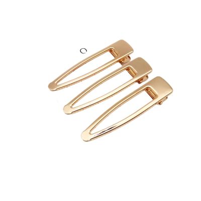 3Pcs/set Metal Hairpins for Women Simple Hollow Out Bangs Side Clips Gold Color Hairgrip Broken Hair Accessories Headwear(NO.7)