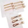 3Pcs/set Metal Hairpins for Women Simple Hollow Out Bangs Side Clips Gold Color Hairgrip Broken Hair Accessories Headwear(NO.7) view 4