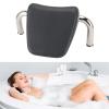 Fdit Water Proof Bath Pillow Polyurethane PU Bathtub Headrest with Stainless Steel Bracket, Modern Look and Premium Insulation for Home, Hotel view 3