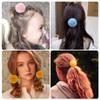 16Pcs Fluffy Ball Hair Scrunches & 300Pcs Seamless Small Hair Ties Set for Women Girls Kids Babies, No Damage No Pull Ponytail Holders Very Strechy, BlueZOO view 2