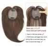 Molefi Human Hair Topper,10 inch Premium Remy Hair Toppers for Women 3 * 3.5 inch Invisible Clip in Bangs for Adding Volume view 3