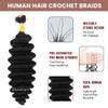 Ssawhair Deep Wave Braiding Feather Crochet Human Hair Braids 18Inch 200g view 3