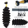 Ssawhair Deep Wave Braiding Feather Crochet Human Hair Braids 18Inch 200g view 4