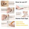 2-in-1 Foot File Callus Remover Set, Stainless Steel Foot Scrubber with Silicone Brush & Heel Gel Socks for Smooth Feet (Orange) view 4