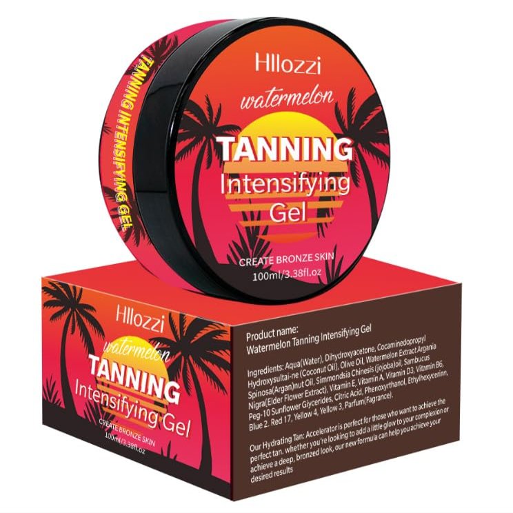 Self tanning lotion self tanner quick tan oil free gel for a sun kissed glow bronzing tanning lotion featuring no streaks or scent 100ml/3.38fl.oz (Watermelon Self-Tanning Gel 100ml)