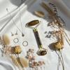 Crystal Wellness Tiger Eye Face Roller, Natural Gemstone Massage Tool with Gold-Tone Hardware, Luxury Self Care Kit for Facial Massage, Stress Relief and Energy Balance view 2