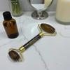 Crystal Wellness Tiger Eye Face Roller, Natural Gemstone Massage Tool with Gold-Tone Hardware, Luxury Self Care Kit for Facial Massage, Stress Relief and Energy Balance view 3