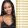 120PCS Gold Hair Jewelry, 5 Styles Hair Cuffs for Braids, Soft Adjustable Gold Loc Jewelry for Braids, Dreadlocks, Goddess Braid, Crochet Braid, Passionate Twists, Suitable for Both Men and Women view 1