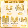 120PCS Gold Hair Jewelry, 5 Styles Hair Cuffs for Braids, Soft Adjustable Gold Loc Jewelry for Braids, Dreadlocks, Goddess Braid, Crochet Braid, Passionate Twists, Suitable for Both Men and Women view 2