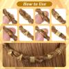 120PCS Gold Hair Jewelry, 5 Styles Hair Cuffs for Braids, Soft Adjustable Gold Loc Jewelry for Braids, Dreadlocks, Goddess Braid, Crochet Braid, Passionate Twists, Suitable for Both Men and Women view 3