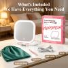 FUNTOUCH Rechargeable 7" Travel Makeup Mirror 30X Magnification,Pink view 4