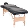 3-Zone Folding Massage Table and Stool Set 3.9" Thick Black 110157 view 2