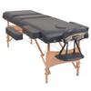 3-Zone Folding Massage Table and Stool Set 3.9" Thick Black 110157 view 4