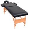 2-Zone Folding Massage Table and Stool Set 3.9" Thick Black 110155 view 2