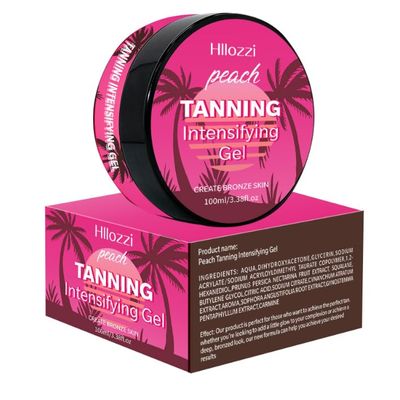 Self tanning lotion self tanner quick tan oil free gel for a sun kissed glow bronzing tanning lotion featuring no streaks or scent 100ml/3.38fl.oz (Peach Self-Tanning Gel 100ml)