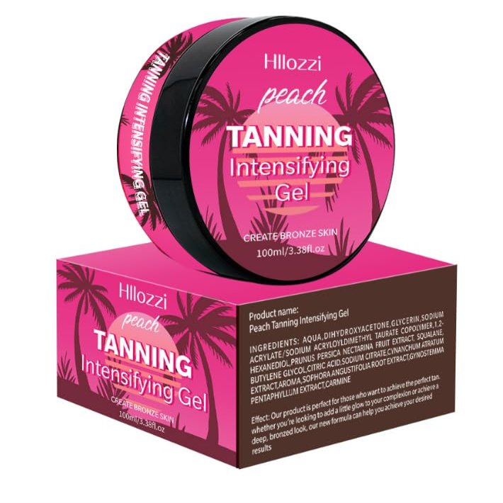 Self tanning lotion self tanner quick tan oil free gel for a sun kissed glow bronzing tanning lotion featuring no streaks or scent 100ml/3.38fl.oz (Peach Self-Tanning Gel 100ml)