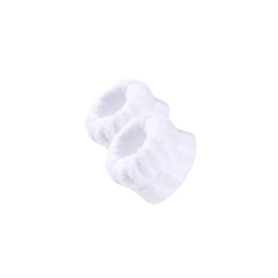 Wrist Bands for Washing Face 50pcs Washband Microfiber Wash Towel Band Wristband Scrunchies(05-white)