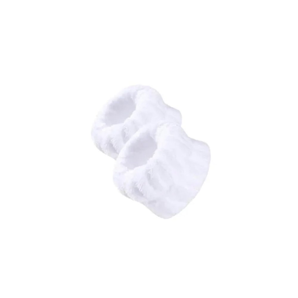 Wrist Bands for Washing Face 50pcs Washband Microfiber Wash Towel Band Wristband Scrunchies(05-white)