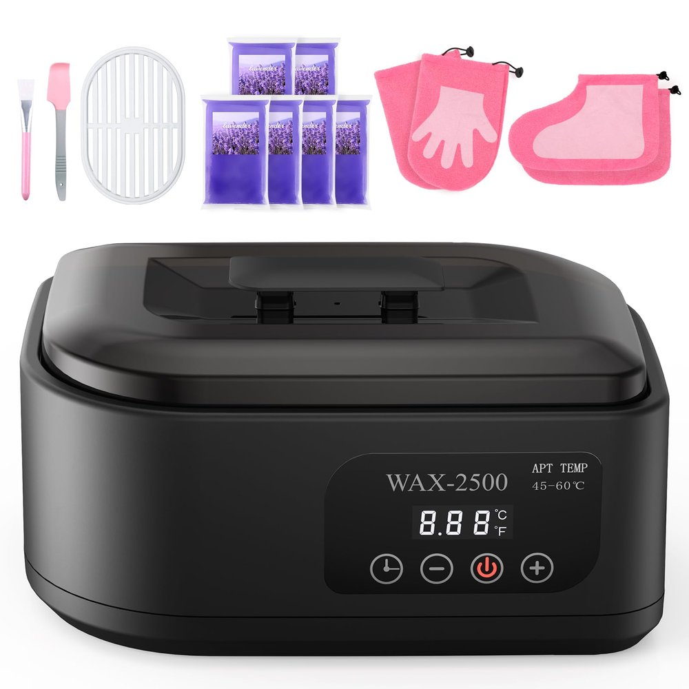 Paraffin Wax Machine for Hands and FeetParaffin Wax Warmer with Auto-Timer and Keep Warm Mode, Paraffin Wax Bath Moisturizing Kit for Arthritis, Skin Hydration, Relax Muscles-Black