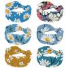 CHENZZZZ 6 Pack Retro Daisy Flower (3) Headbands for Women, Fashion Knotted Headband Wide Hairband Girls Hair Accessories view 1