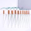 10 PCS Glitter Crystal Makeup Brush Set,Professional Glitter Brushes Cute Makeup Brushes Face Cosmetics Blending Synthetic Brush for Foundation, Concealer, Eye Shadow, Blush, Lip(Green) view 1