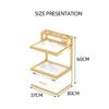 WSNCXFW Suspended Salon Wall Cabinet, Wall Mounted Styling Salon Station with Storage Drawers & Hair Dryer Stand,Facial Salon Storage Barber Shop Beauty Spa Table,A view 2