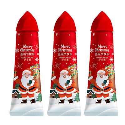TiaoBug Christmas Gift 3 Pack Nourishing Hand Cream Travel Size Winter Moisturizer for Dry Skin Santa One Size