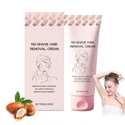 Hair Removal Cream - No Shave Hair Removal Cream for Women, Works in 5 Mins, 65% Natural Extracts for Sensitive Skin, Vitamins E & B5 to Moisturize, Long-Lasting Smoothness,150ML/5.29FL