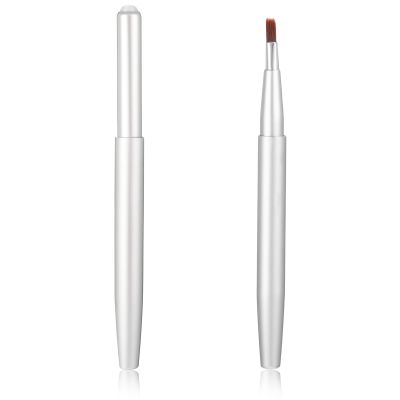 2 Pack Retractable Lipstick Brush, Lip Brush for Lipstick Lip Liner Pencil Brushes Flat Lips Balm Applicator Travel Lipliner Brushes for Lipsticks, LipGloss, Eyeshadow Travel