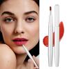 2 Pack Retractable Lipstick Brush, Lip Brush for Lipstick Lip Liner Pencil Brushes Flat Lips Balm Applicator Travel Lipliner Brushes for Lipsticks, LipGloss, Eyeshadow Travel view 2