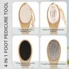 4in1 Foot Brush File with Pumice Stone Foot Rasp Sandpaper Foot Scrubber Brush for Feet Dead Skin Remover for Foot Care Tool view 3