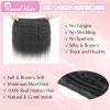 12A Grade Brazilian Virgin Hair Bundles Yaki Straight 3 Bundles #1B Natural Black 100% Unprocessed 100g/Bundle Kinky Straight Weave Extensions For Women, Pre-Plucked & Tangle-Free(22 24 26) view 4
