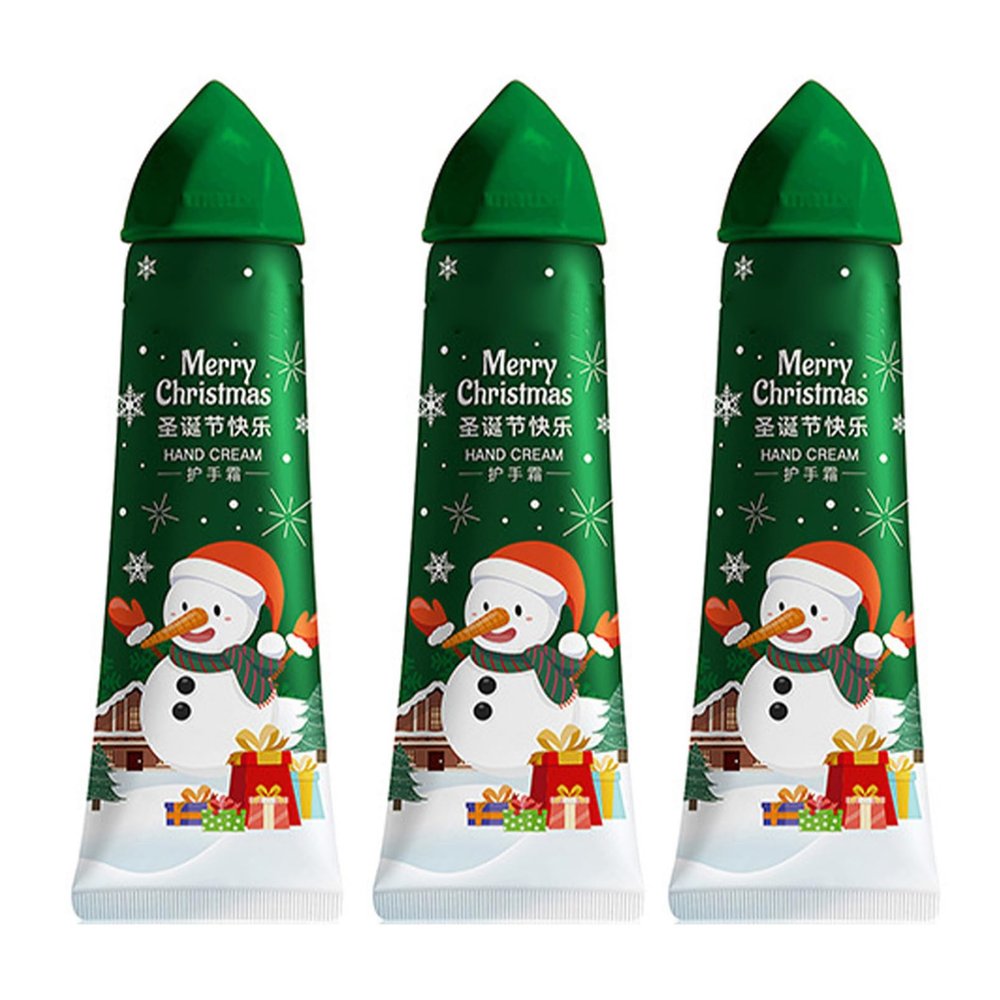 dPois Travel Size Winter Hand Cream Trio Set for Dry Cracked Skin Nourishing Moisturizer 3 Pack Snowman One Size