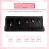 2 Pack 5 Hole Cosmetic Long Point Pencil Sharpener Eye Pencil Sharpener Makeup Eyeliner Pencils Sharpeners with Plastic Lid Cosmetic Manual Tools for Eyeliner Eyebrow Lip Liner Pencils(Black, Pink) view 3